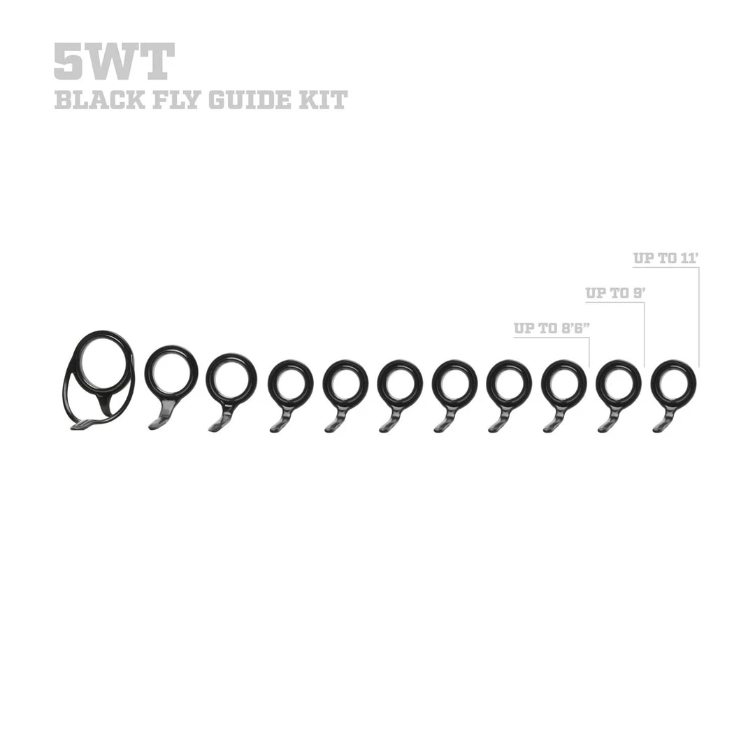 CRB LZR Single Foot Fly Rod Guide Set Kits Components 4 CRB LZR Single Foot Fly Rod Guide Set Kits Components