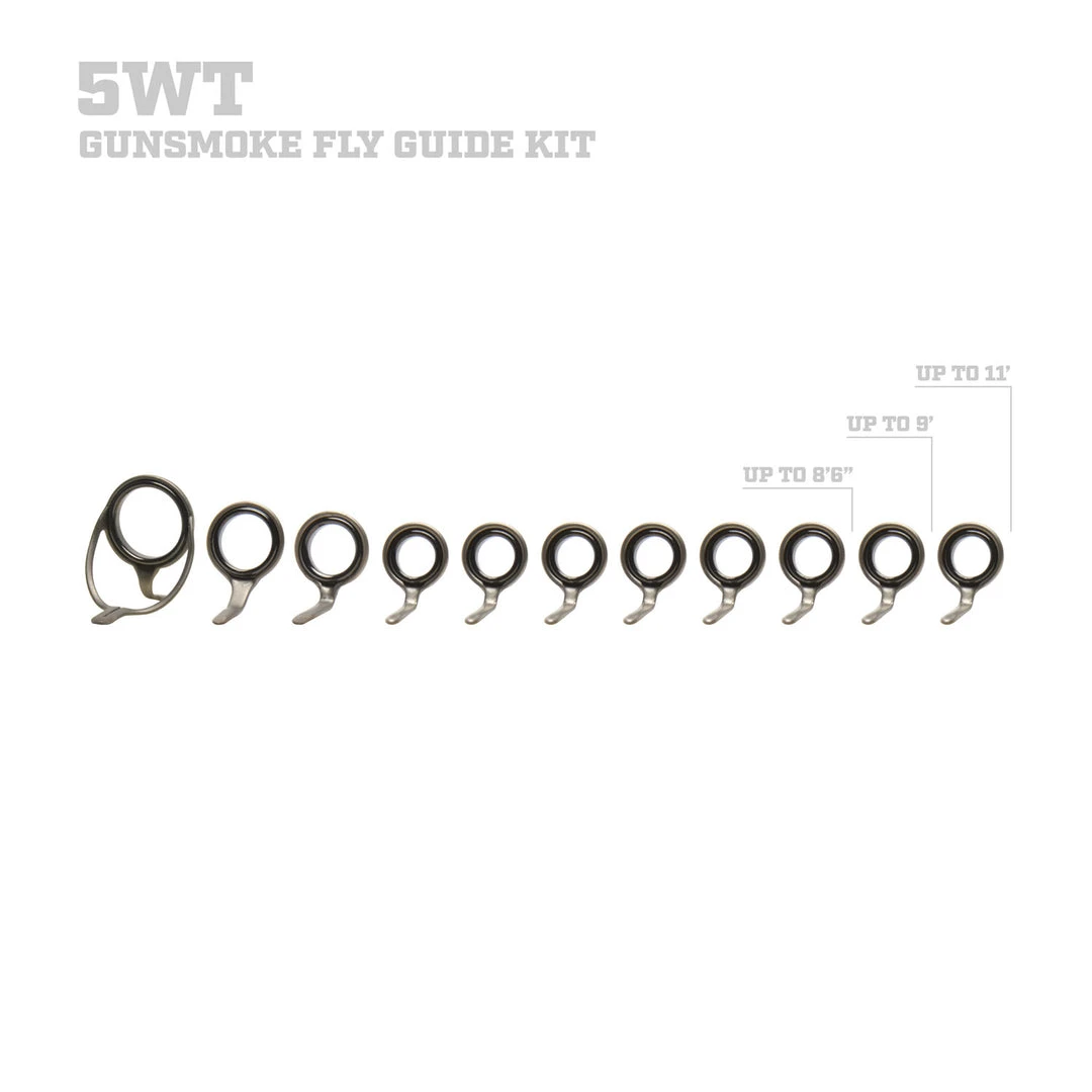 CRB LZR Single Foot Fly Rod Guide Set Kits Components 5 CRB LZR Single Foot Fly Rod Guide Set Kits Components