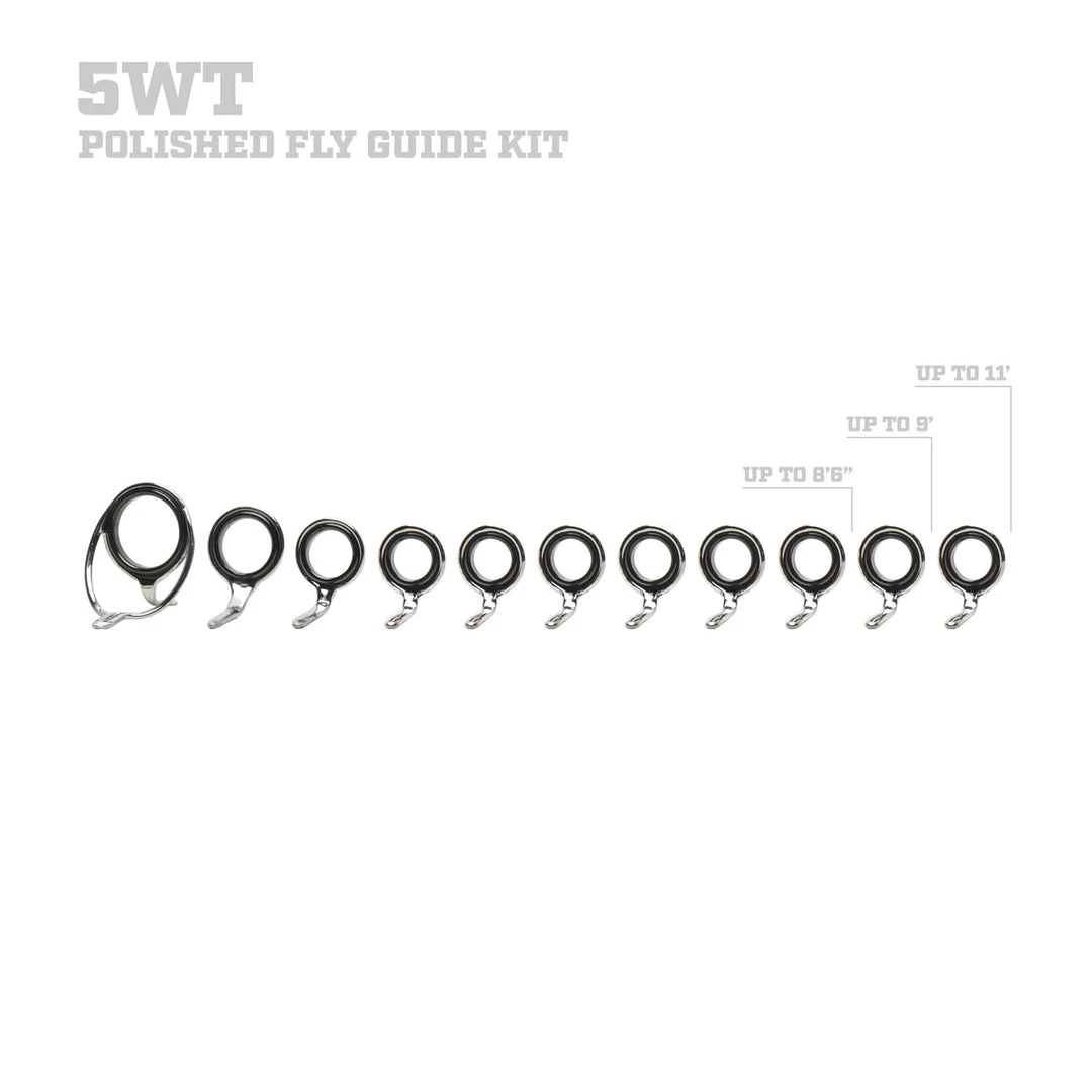 CRB LZR Single Foot Fly Rod Guide Set Kits Components 6 CRB LZR Single Foot Fly Rod Guide Set Kits Components