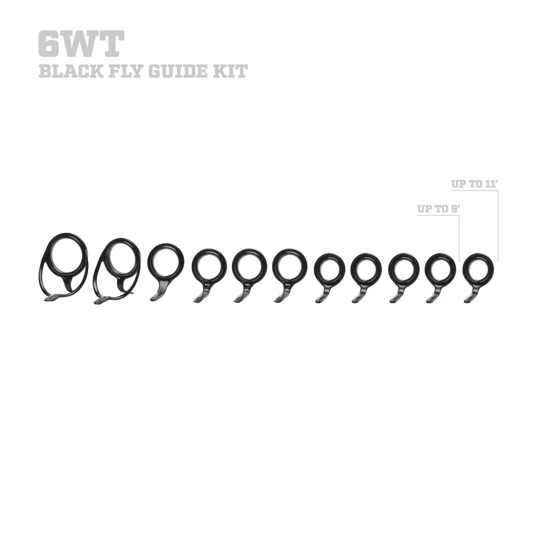 CRB LZR Single Foot Fly Rod Guide Set Kits Components 7 CRB LZR Single Foot Fly Rod Guide Set Kits Components