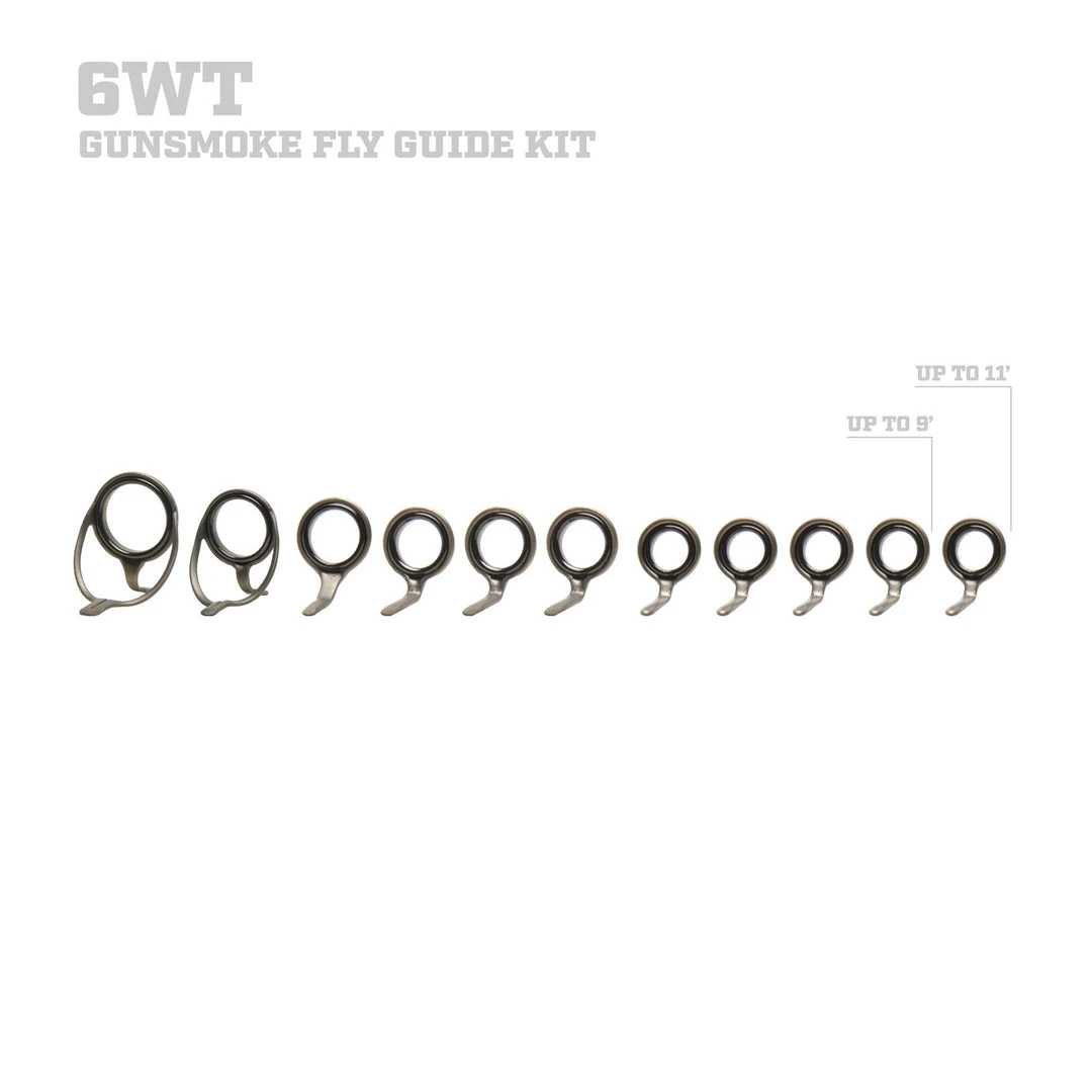 CRB LZR Single Foot Fly Rod Guide Set Kits Components 8 CRB LZR Single Foot Fly Rod Guide Set Kits Components