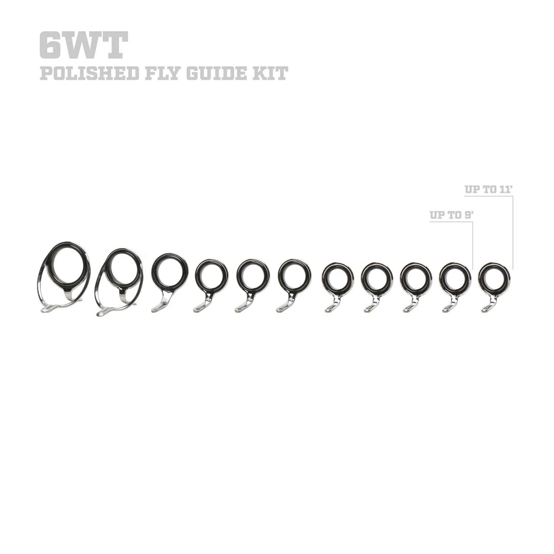 CRB LZR Single Foot Fly Rod Guide Set Kits Components 9 CRB LZR Single Foot Fly Rod Guide Set Kits Components