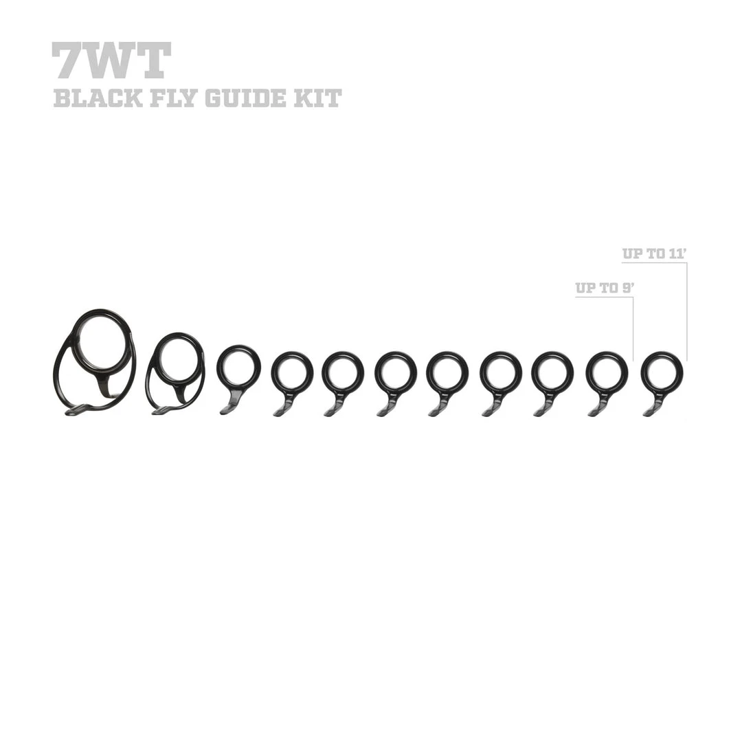 CRB LZR Single Foot Fly Rod Guide Set Kits Components 10 CRB LZR Single Foot Fly Rod Guide Set Kits Components