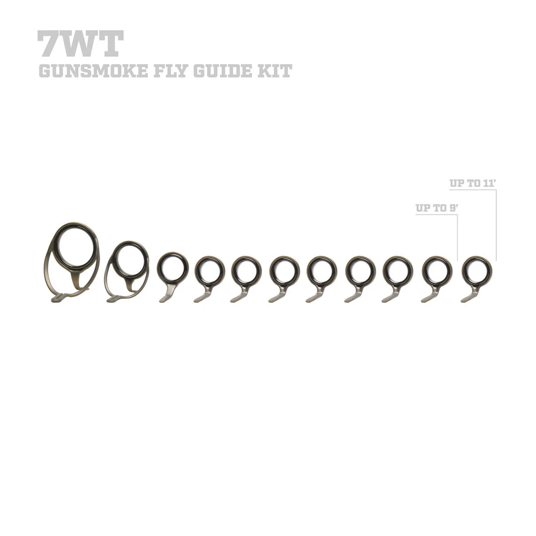 CRB LZR Single Foot Fly Rod Guide Set Kits Components 11 CRB LZR Single Foot Fly Rod Guide Set Kits Components