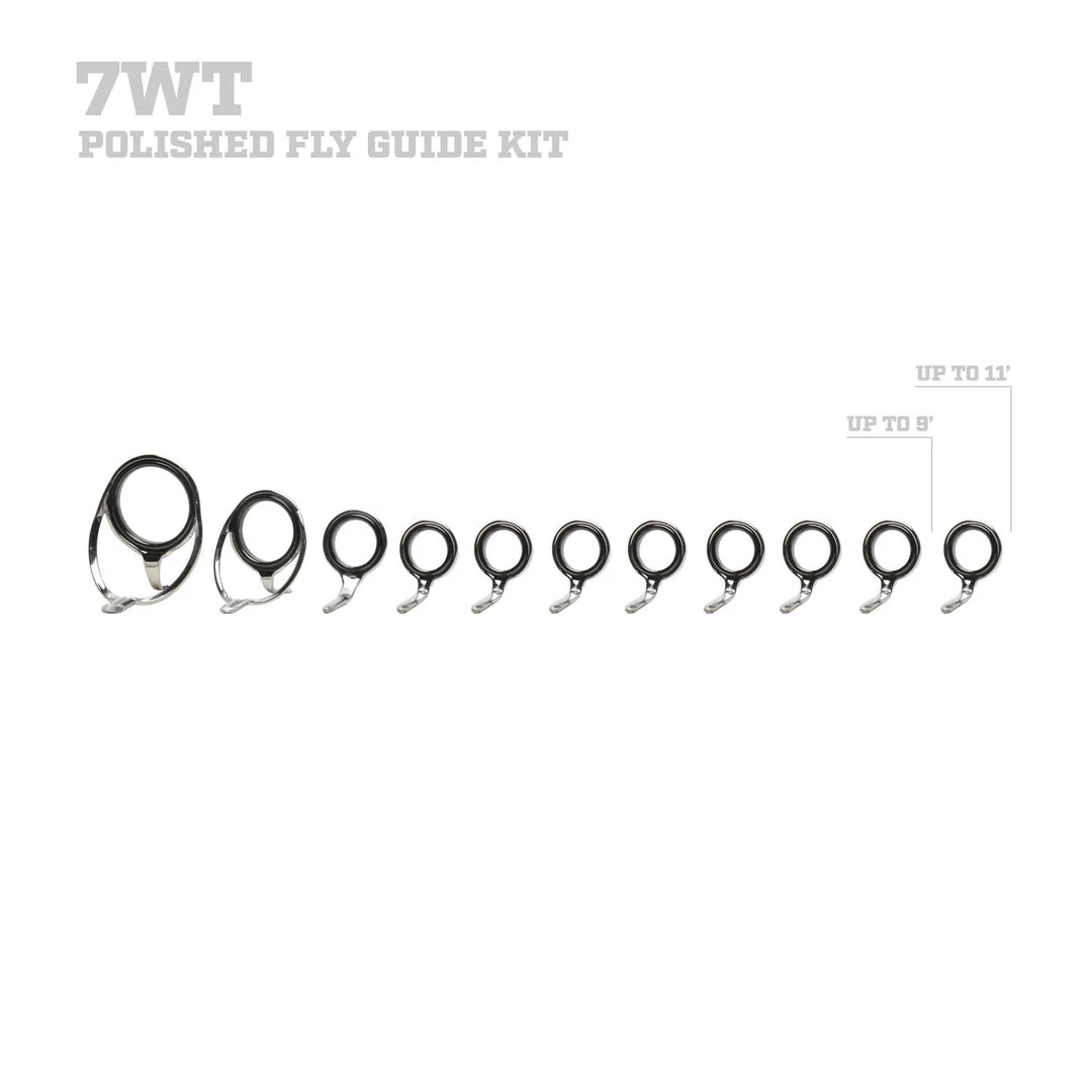 CRB LZR Single Foot Fly Rod Guide Set Kits Components 12 CRB LZR Single Foot Fly Rod Guide Set Kits Components