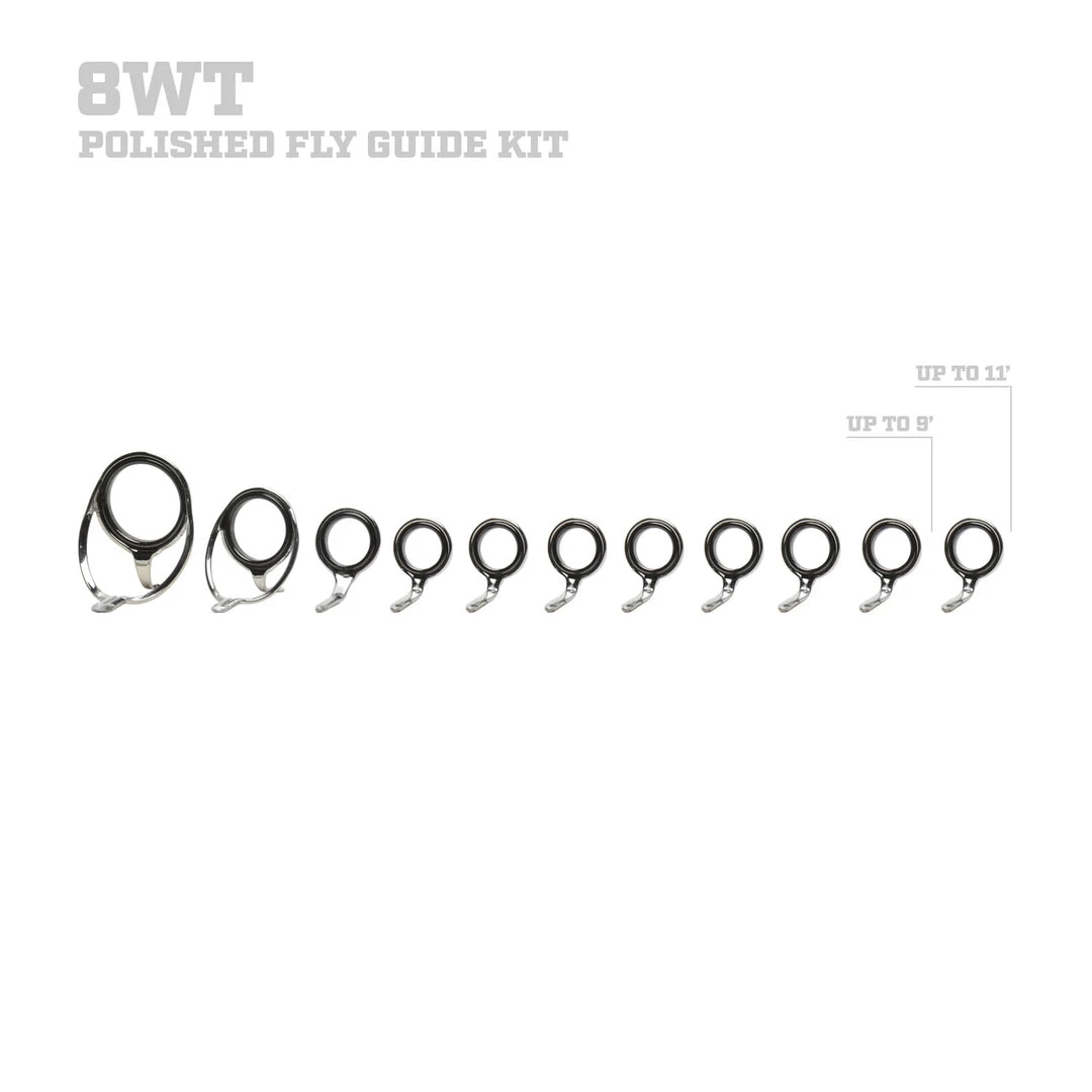 CRB LZR Single Foot Fly Rod Guide Set Kits Components 15 CRB LZR Single Foot Fly Rod Guide Set Kits Components