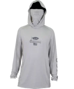 AFTCO Men's Barracuda Geo Cool™ Hooded LS Performance T-Shirt