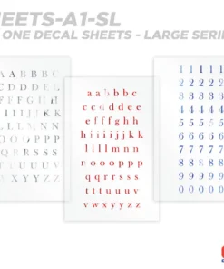 CRB All-in-One Number & Alphabet Rod Decal Kit - Peel & Stick Letters Supplies