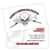 Mud Hole Custom Business Cards: Skull With Crossing Rods Gear