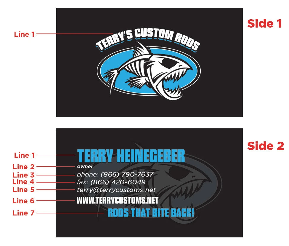 Mud Hole Custom Business Cards: Fish Skeleton 4 Mud Hole Custom Business Cards: Fish Skeleton