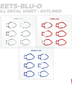 CRB Bluegill Silhouette Rod Decals - Peel & Stick