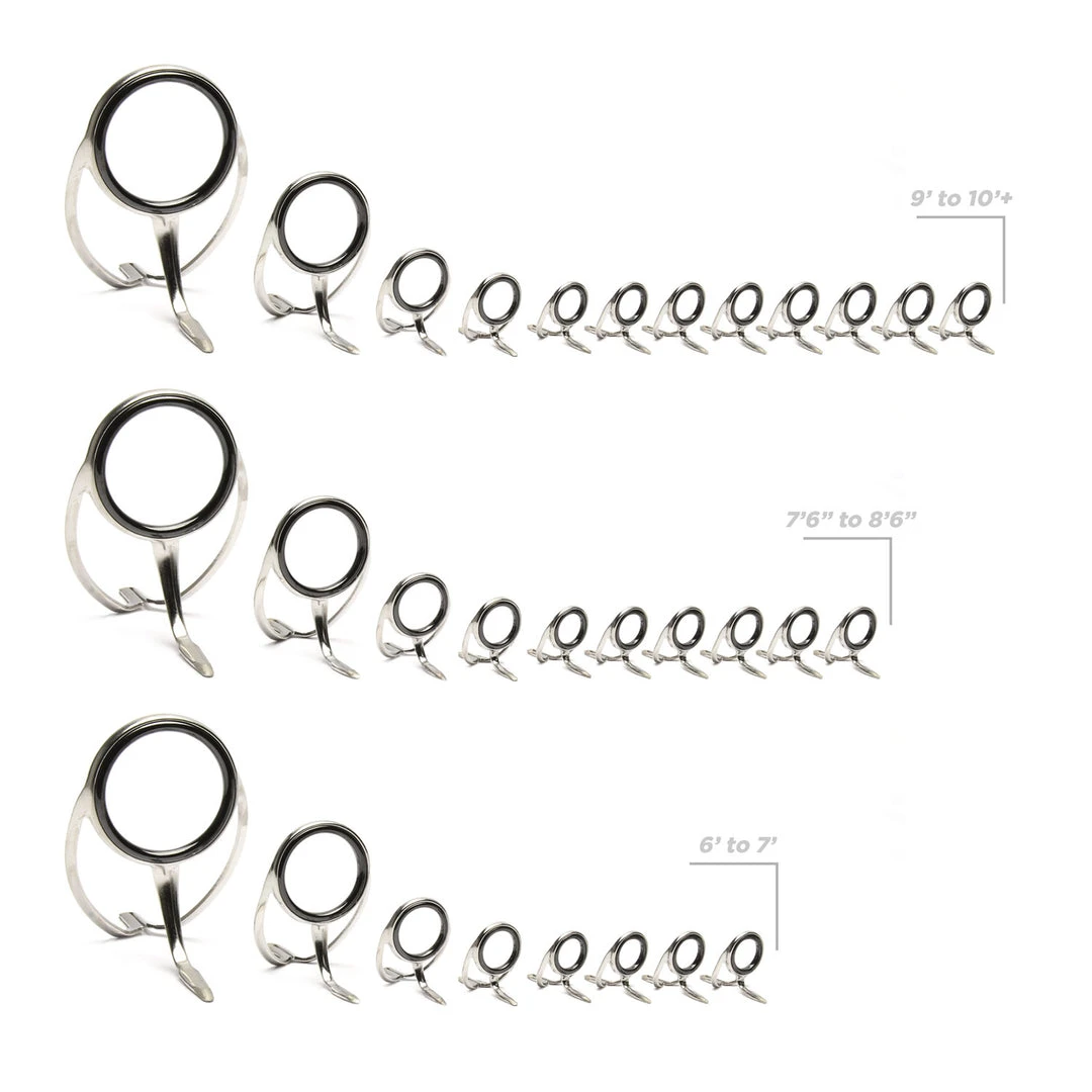 Components CRB Heavy Duty Spinning Rod Guide Kits 7 Components CRB Heavy Duty Spinning Rod Guide Kits