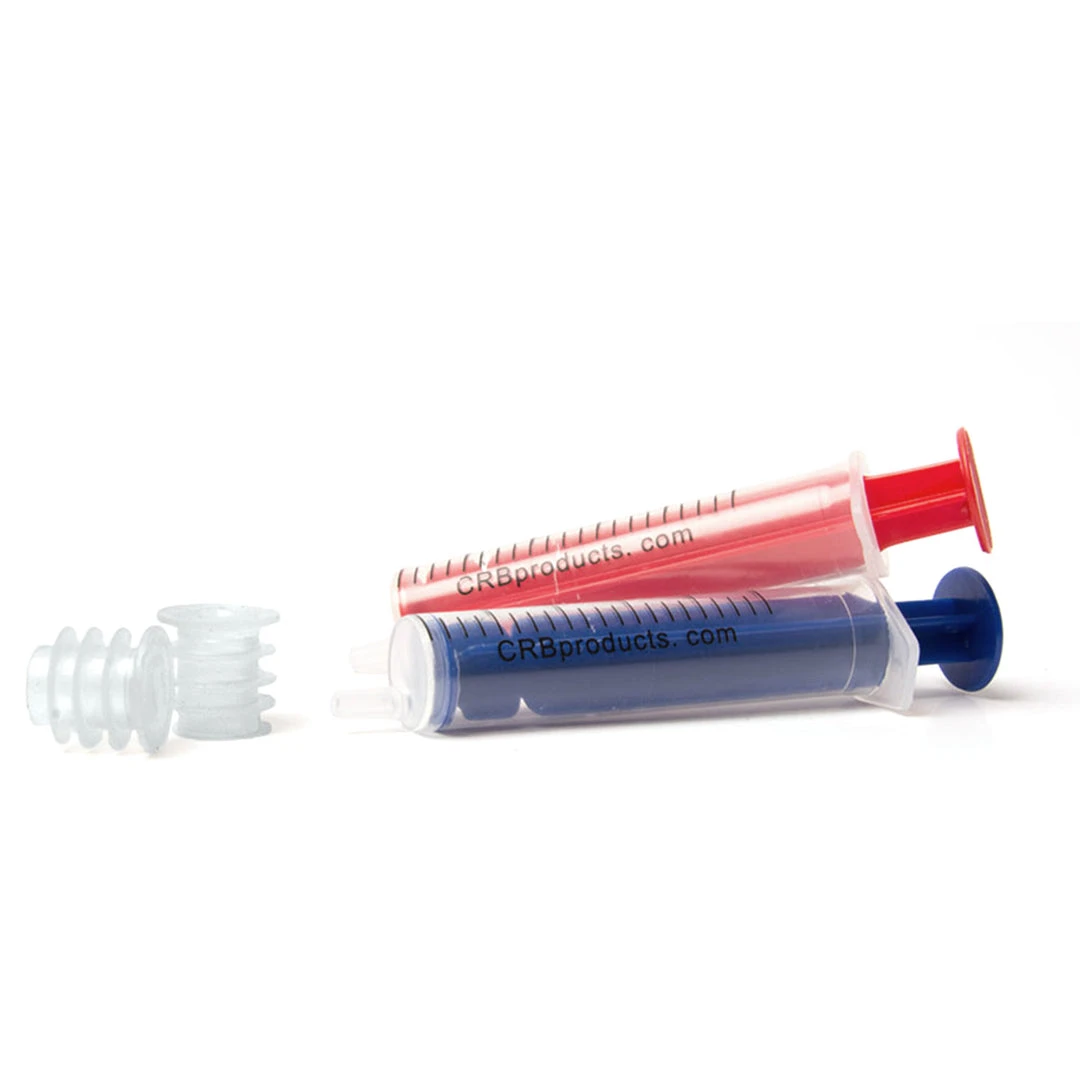 CRB Syringes With Sealing Caps Kit Thread Finish 6 CRB Syringes With Sealing Caps Kit Thread Finish