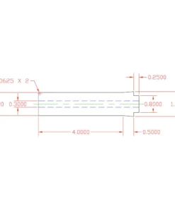 CRB Center Pin Cork Rear Grip, 5" Super Grade Components