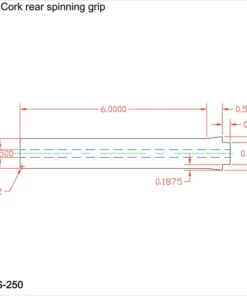 CRB Straight Rear Grip With Single Tenon For Spinning Rods