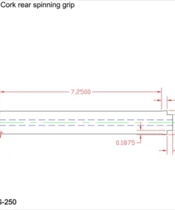 CRB Straight Rear Grip With Single Tenon For Spinning Rods