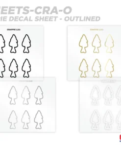 CRB Crappie Silhouette Rod Decals - Peel & Stick