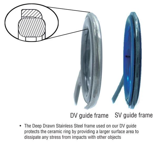 Pacific Bay Components Deep Drawn Single Foot Spinning Guides Model DV 4 Pacific Bay Components Deep Drawn Single Foot Spinning Guides Model DV