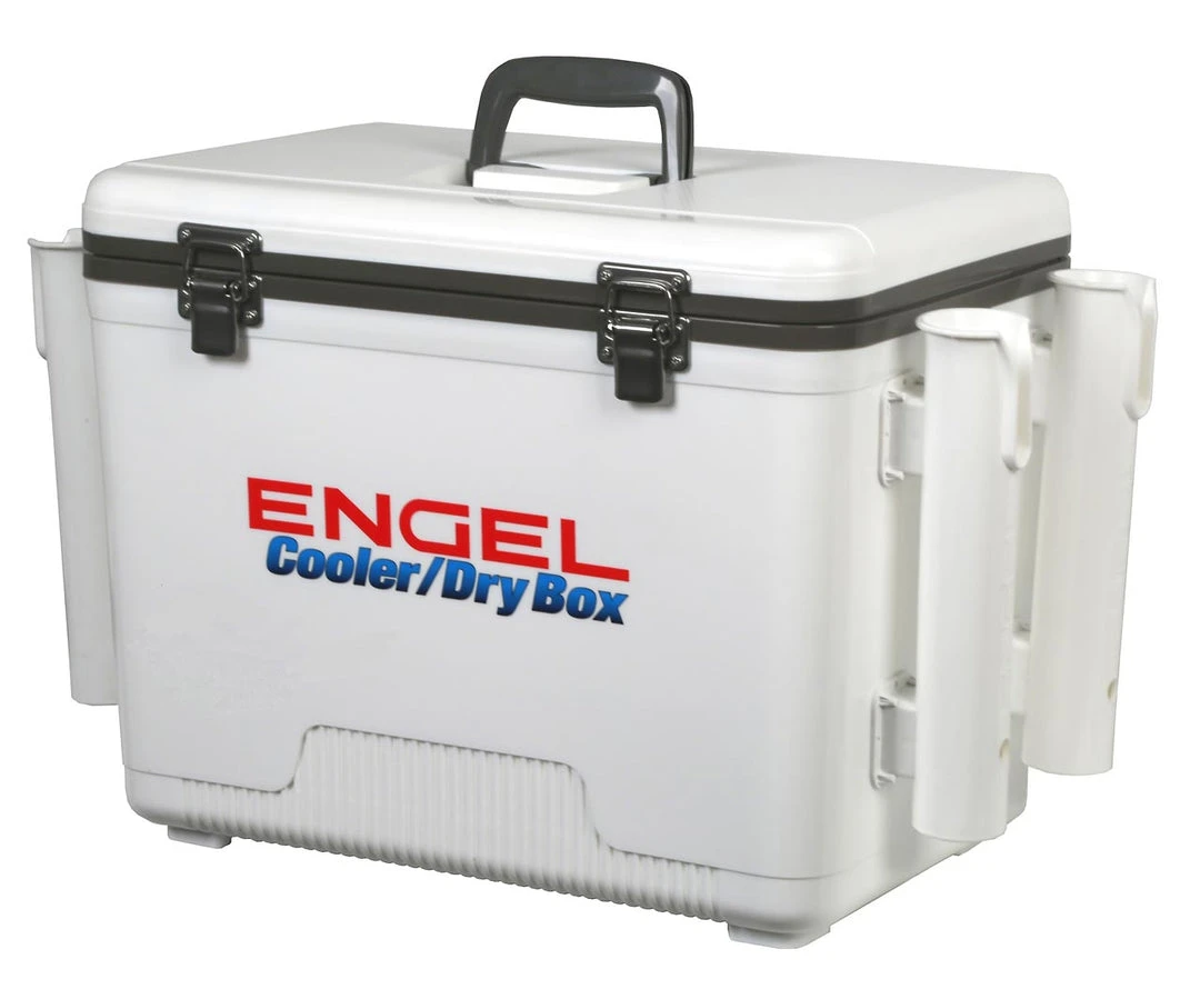 Engel USA Engel 19 Qt. Cooler/Dry Box With Rod Holders - White 3 Engel USA Engel 19 Qt. Cooler/Dry Box With Rod Holders - White