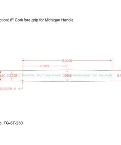 CRB Components 8" Tapered Cork Foregrip For Michigan Handle - Super Grade