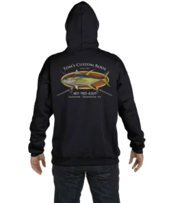 Mud Hole Custom Hoodie: Bamboo Frame With Crossing Rods Gear 18 Mud Hole Custom Hoodie: Bamboo Frame With Crossing Rods Gear