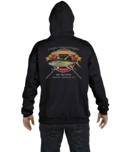Mud Hole Custom Hoodie: Life Ring With Crossing Rods