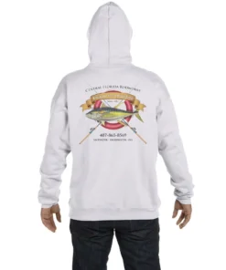 Mud Hole Custom Hoodie: Life Ring With Crossing Rods