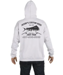 Mud Hole Gear Custom Hoodie: Vintage Distressed Fish And Rods