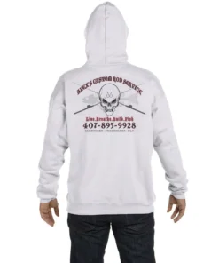 Mud Hole Custom Hoodie: Skull With Crossing Rods 18 Mud Hole Custom Hoodie: Skull With Crossing Rods