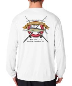 Mud Hole Gear Long-Sleeve Mesh Performance Tee: Life Ring With Crossing Rods