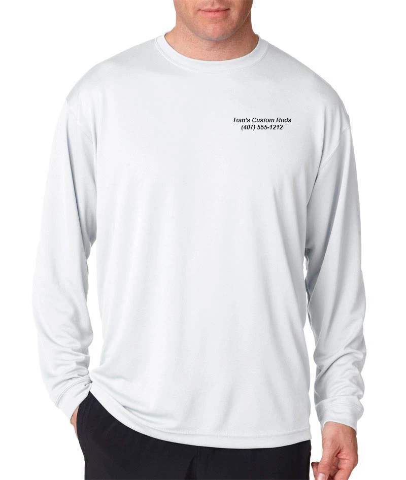 Mud Hole Long-Sleeve Mesh Performance Tee: Jumping Marlin Gear 7 Mud Hole Long-Sleeve Mesh Performance Tee: Jumping Marlin Gear