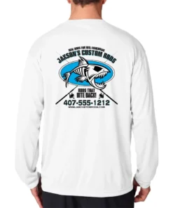 Mud Hole Gear Long-Sleeve Mesh Performance Tee: Fish Skeleton