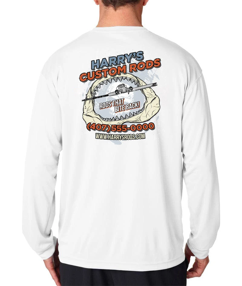 Mud Hole Gear Custom Long-Sleeve Mesh Performance Tee: Shark Jaws 6 Mud Hole Gear Custom Long-Sleeve Mesh Performance Tee: Shark Jaws