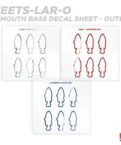 CRB Largemouth Bass Silhouette Rod Decals - Peel & Stick Supplies