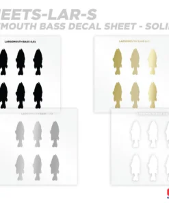 CRB Largemouth Bass Silhouette Rod Decals - Peel & Stick Supplies