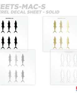 CRB Mackerel Silhouette Rod Decals - Peel & Stick Supplies