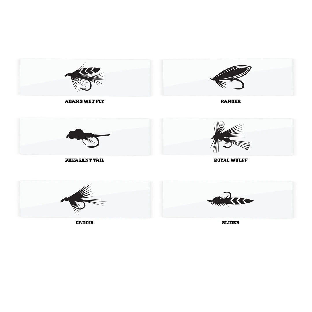 CRB Supplies Monochrome Fly Pattern Rod Decals 4 CRB Supplies Monochrome Fly Pattern Rod Decals