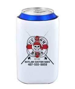 Mud Hole Gear Personalized Can Koozie 016 Pirate Skull Life Preserver