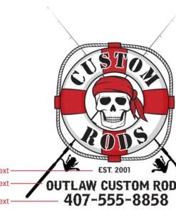 Mud Hole Gear Personalized Can Koozie 016 Pirate Skull Life Preserver