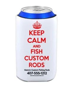 Mud Hole Personalized Can Koozie 018 Keep Calm And Fish Custom Rods