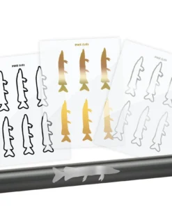 CRB Pike Silhouette Rod Decals - Peel & Stick