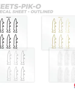 CRB Pike Silhouette Rod Decals - Peel & Stick