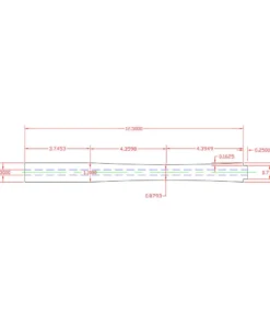 CRB Components 13" Tapered Cork Rear Grip, Super Grade