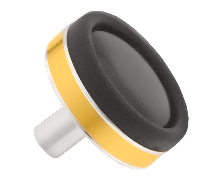 CRB Rubber Butt Cap With Designer Aluminum Trim Components 7 CRB Rubber Butt Cap With Designer Aluminum Trim Components