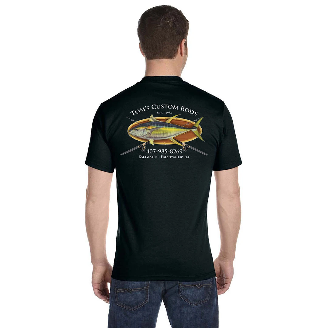 Mud Hole Gear Custom T-Shirt: Bamboo Frame With Crossing Rods 8 Mud Hole Gear Custom T-Shirt: Bamboo Frame With Crossing Rods