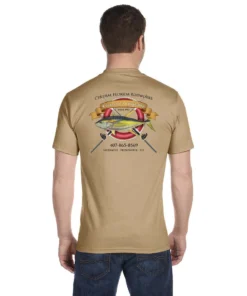 Mud Hole Custom T-Shirt: Life Ring With Crossing Rods Gear