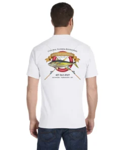 Mud Hole Custom T-Shirt: Life Ring With Crossing Rods Gear