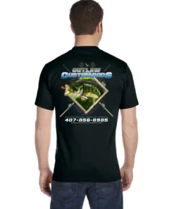Mud Hole Custom T-Shirt: Largemouth Bass Chasing Lure