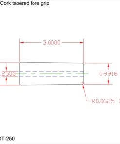 CRB Tapered Cork Foregrip - 3" Super Grade