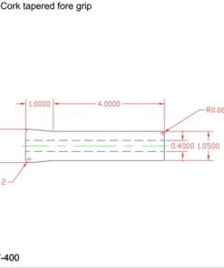 CRB Reverse Tapered Cork Foregrip - 5" Super Grade